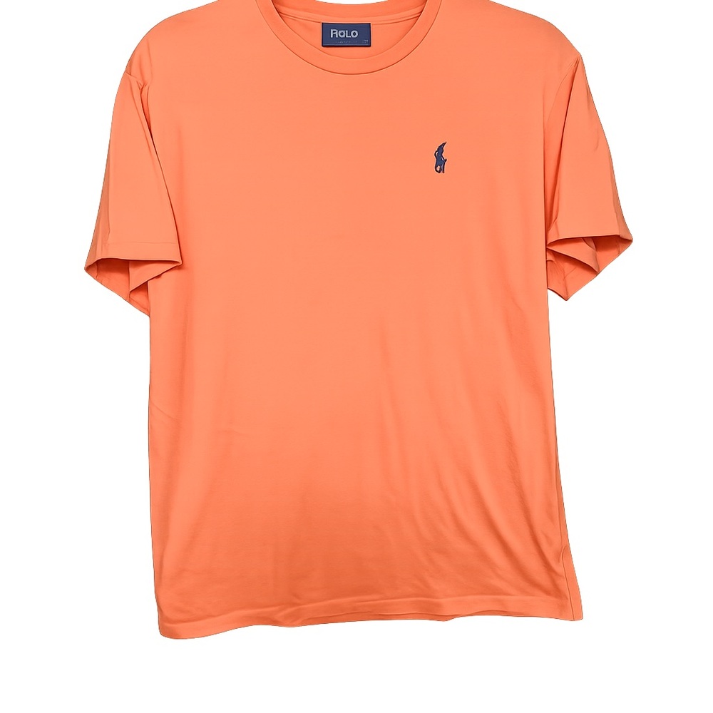 Polo by Ralph Lauren Orange Crewneck Tee with Navy Pony